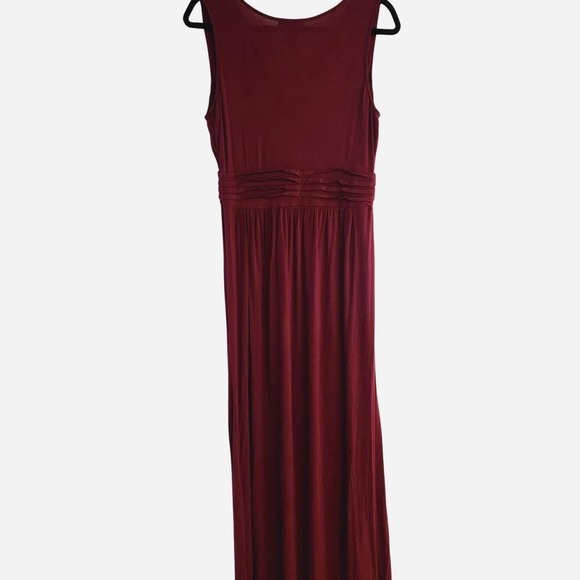Design History maxi dress with V neck empire waist detail berry fuchsia size M - Picture 3 of 5